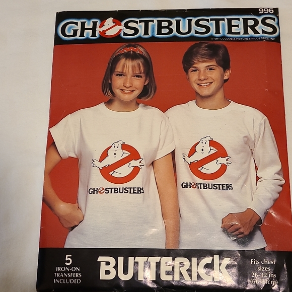 Butterick Other - Ghostbusters Butterick Sewing Pattern 996 Uncut, Vintage Youth